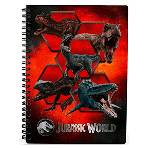 Libreta 3D Jurassic World Carnivoros