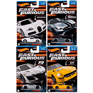 Vehiculo Hot Wheels Silver Series Fast & Furious (surtido)