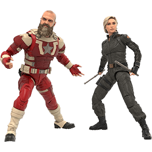 Pack de 2 Figuras Marvel Legends series Thunderbolts Yelena Belova y Red Guardian de 15 cm