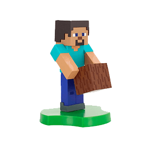 Minecraft: Soporte Steve para Teléfono y Auriculares 12cm