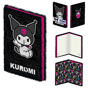 Cuaderno A5 Tapas De Peluche Kuromi