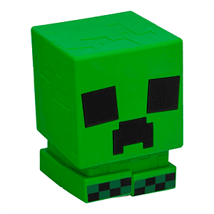 Figura de silicona con iluminacion recargable Minecraft Creeper SquishyGlo de 15 cm