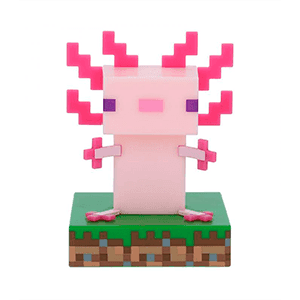 Figura con iluminacion Minecraft Axolotl Icon Light de 10 cm