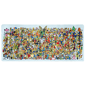 Alfombrilla para ratón XL Los Simpsons Personajes de la serie 80x35 cm