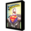 Lamina enmarcada con iluminacion LED DC comics Superman 28x20 cm