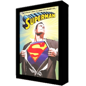Lamina enmarcada con iluminacion LED DC comics Superman 28x20 cm