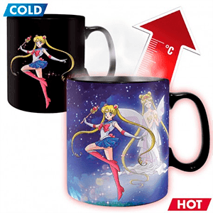 Taza Termosensible Sailor Moon: Sailor & Chibi de 460 ml
