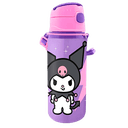 Botella de aluminio con asa Kuromi de 600 ml