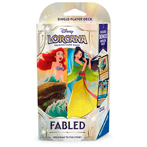 Disney Lorcana: Fabled Single Starter Deck B - Amber and Sapphire Ariel & Mulan (ingles)
