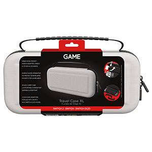 GAME GM- 34971 Bolsa de transporte blanca-negra para Switch2