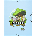 Carpeta de tapa dura con 12 separadores y goma de 2mm Wigetta tamaño A4