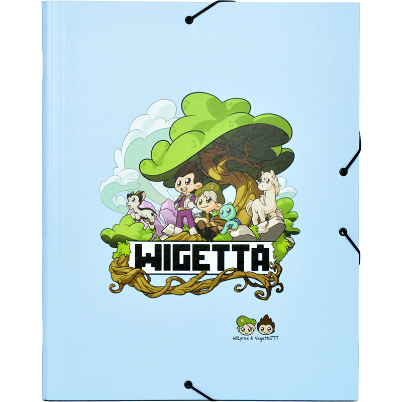 Carpeta de tapa dura con 12 separadores y goma de 2mm Wigetta tamaño A4