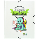 Carpeta de tapa dura con 12 separadores y goma de 2mm Trotuman Despacito y buena letra tamaño A4