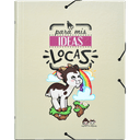 Carpeta de tapa dura con 12 separadores y goma de 2mm Vakypandy para mis ideas locas tamaño A4