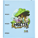Carpeta de tapa dura con anillas Wigetta tamaño A4 y 120 hojas