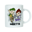 Taza de porcelana blanca Wigetta de 320 ml