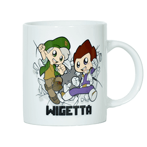 Taza de porcelana blanca Wigetta de 320 ml
