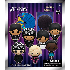Colgante 3D Wednesday Series 3 para Mochilas y bolsos (surtido)
