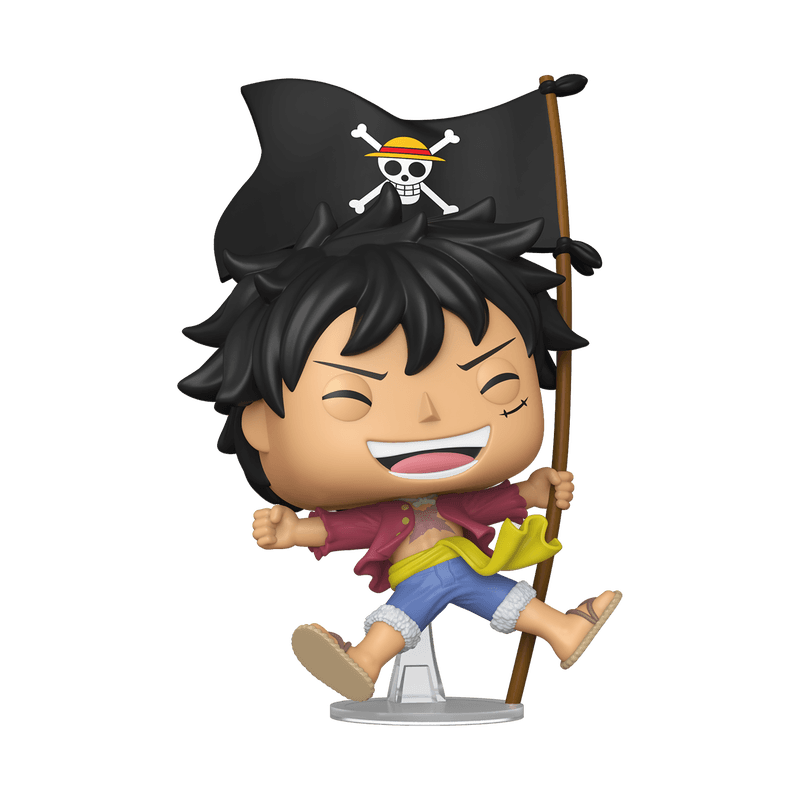 Figura POP Vinyl: One Piece Monkey D. Luffy con bandera