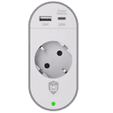 Force Power Lite Surge protector 1 socket USB A+C - Regleta