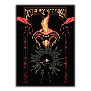 Poster luminiscente en la oscuridad El Señor de los anillos Balrog 50 x 70 cm (REACONDICIONADO)