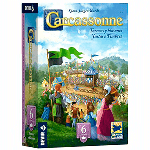 Juego de mesa Carcassonne. Expansion Torneos y Blasones