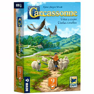 Juego de mesa Carcassonne. Expansion Viñas y Ovejas
