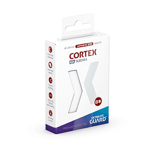 Fundas para cartas Cortex Tamaño cartas Japonesas de color blanco (60 uds)