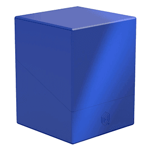 Caja de almacenaje para 100 cartas Ultimate Guard Boulder Ruby de color Solid Blue