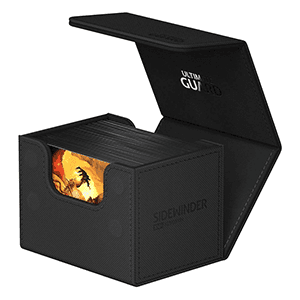 Caja de almacenaje para cartas Sidewinder 100+ Xenoskin de color negro (100 uds)