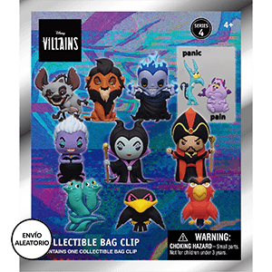 Colgante 3D Disney Villanos 3D Series 4 para bolsos y mochilas (surtido)