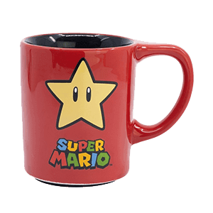 Taza de ceramica antivuelco Super Mario Power de 300 ml