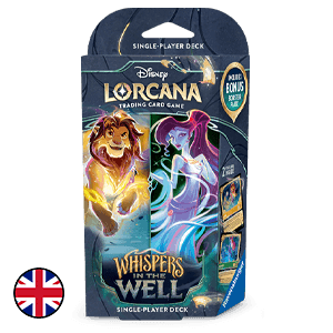 Disney Lorcana Whispers in the Well Single Starter Deck A - Amber and Emerald Simba and Megara (ingles)