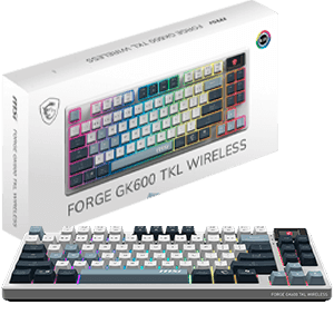 MSI Forge GK600 TKL Wireless Sky Spanish Layout - Teclado Gaming (REACONDICIONADO)