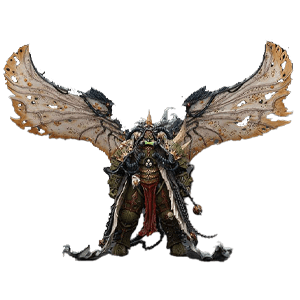 Figura Warhammer 40k Mortarion Daemon Primarch of Nurgle with Ancient weapons The Lantern and Silence de 21 cm