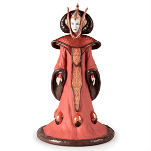 Figura de porcelana Lladró hecha a mano Reina Amidala en trono De 55 Cm