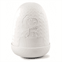 Figura de porcelana Lladró hecha a mano Snoopy Lámpara Cúpula (Blanco-Oro) De 15 Cm
