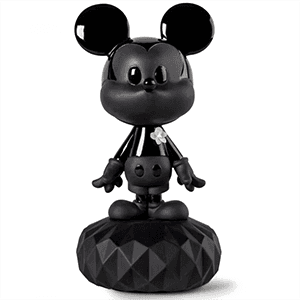 Figura de porcelana Lladró hecha a mano Mickey Total Negro De 31 Cm