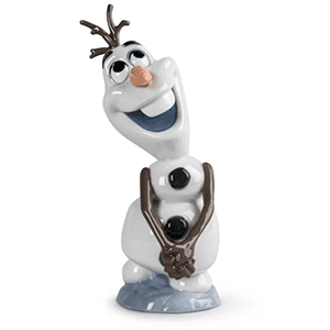 Figura de porcelana Lladró hecha a mano Olaf De 17 Cm