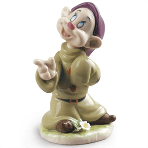 Figura de porcelana Lladró hecha a mano Enanito Mudito De 13 Cm