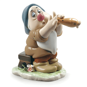 Figura de porcelana Lladró hecha a mano Enanito Dormilón De 11 Cm