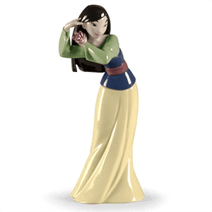 Figura de porcelana Lladró hecha a mano Mulan De 24 Cm