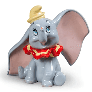 Figura de porcelana Lladró hecha a mano Dumbo De 15 Cm