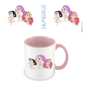 Kpop Demon Hunters Taza Con Interior Rosa Huntrix Chibi 325 Ml