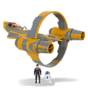 Nave con 2 figuras Star Wars Anakin Skywalker Jedi Starfighter de 12 cm