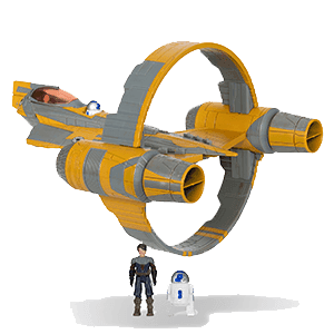 Nave con 2 figuras Star Wars Anakin Skywalker Jedi Starfighter de 12 cm
