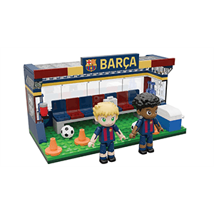 Set de construccion Banquillo FC Barcelona de 16 cm (186 piezas)