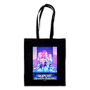 Bolsa Tote Reutilizable Negra Kpop Demon Hunters Logo