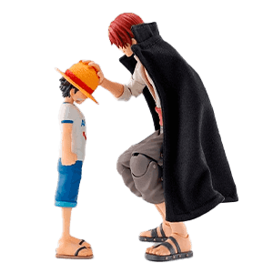 Figura One Piece Shanks y Monkey D. Luffy niño de 16,5 cm y 10 cm (REACONDICIONADO)