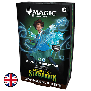 Mazo de cartas Magic: The Gathering Secrets of Strixhaven Quandrix Unlimited Commander Deck (inglés)